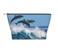 Delfino tursiope comune, Borsa da toilette Borsa per trucco Borsa per cosmetici Borsa da toilette da viaggio portatile