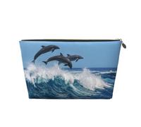 Delfino tursiope comune, Borsa per il trucco Borsa per cosmetici Borsa da toilette da viaggio portatile Borsa da toilette