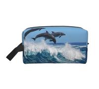 Delfino tursiope comune, Borsa per il trucco Borsa per cosmetici Borsa da viaggio portatile da viaggio Borsa per trucco Organizer