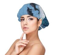 Delfino tursiope comune,Cuffia da notte in raso per adulti - Cuffia da notte elastica per donna, copricapelli per la notte
