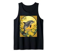 Delfino tursiope con Fiori di Gelsomino Giallo Canotta