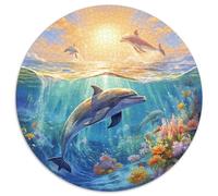 delfinos1000 Pezzi Rotonda Puzzle AnimaliPuzzle Classico Bel Regalo Per Amici Di Famiglia Puzzle Edugattoivo, Regali Difficile1000 pezzi (67.5x67.5cm)