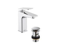 Delgado Eco Start - Miscelatore per lavabo, con scarico a scatto, cromato