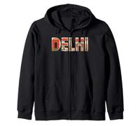 Delhi India viaggio souvenir Lotus Temple Auto Rickshaw Felpa con Cappuccio