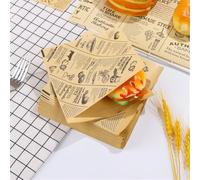 Deli 150 fogli di carta per hamburger, sacchetti di carta per snack, sandwich, sacchetti di carta per formaggio, hamburger, sacchetti per spuntini, patatine fritte, carta per cestino, carta per