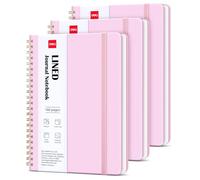deli 3 Pack Lined Spiral Journal Notebook, 160 Pages, A5 (5.5"x8") Hardcover Writing Notebook, College Ruled Spiral Bound Journal for Women & Men - Perfect for Work, School, Office & Note Taking