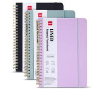 deli 3 Pack Lined Spiral Journal Notebook, 160 Pages, A5 (5.5"x8") Hardcover Writing Notebook, College Ruled Spiral Bound Journal for Women & Men - Perfect for Work, School, Office & Note Taking