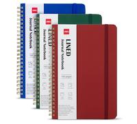 deli 3 Pack Lined Spiral Journal Notebook, 160 Pages, A5 (5.5"x8") Hardcover Writing Notebook, College Ruled Spiral Bound Journal for Women & Men - Perfect for Work, School, Office & Note Taking