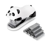 Deli - Cucitrice da scrivania, con capacità di 12 fogli, con rimozione di graffette e 1000 graffette n. 10 Panda