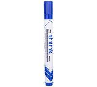 DELI Pennarello cancellabile Think a secco, punta ogiva 2,0 mm, blu poco odorante, facile da cancellare