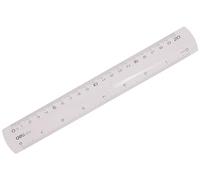 Deli Righello di misurazione, lunghezza 20 cm, trasparente