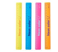 deli - Righello pieghevole colore a Neon, Righello a braccialetto da 18 cm per scuola, bambini e ragazzi (1 pezzo)