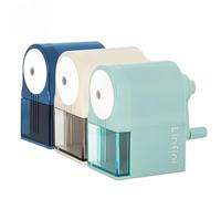 Deli Temperamatite manuale con punta regolabile, temperamatite a manovella resistente con controllo dello spessore del punto, colore casuale, 1 pezzo.