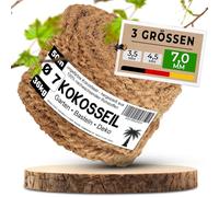 deli4you Corda di cocco per piante - 7 mm x 50 m Corda di cocco per alberi Corda di fibra di cocco per alberi Corda di cocco per alberi Nastro di cocco non trattato per legare le erbe