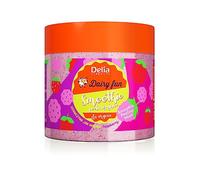 Delia Cosmetics - Dairy Fun - Smoothie Scrub Corpo - Pulisce e Rinfresca - Esfolia e Leviga - Idrata, Nutre, Rassoda, Rigenera - Profumo Intenso di Lampone Succosa - Estratti Naturali - 350g