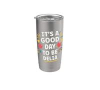 DELIA Personalized Retro Girls Custom DELIA Name Bicchiere termico in acciaio inox doppia parete