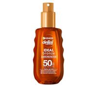 Delial Garnier - Olio protettivo ideale Bronze FPS 50, per un'abbronzatura uniforme e luminosa, 150 ml