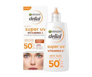 Delial Garnier SUPER UV Vitamina C FPS50+ Crema Fluida giornaliera Anti-Macchie scure