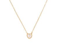 Delicata collana a catena placcata oro 14 K da donna, ciondolo a forma di cuore a goccia con zircone rotondo, regalo da indossare tutti i giorni, feste, matrimoni, design con zirconi scintillanti