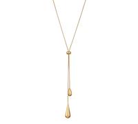 Delicata collana a Y color oro a forma di goccia, collana a serpente regolabile, lunga collana da donna, da indossare tutti i giorni, per appuntamenti notturni e dichiarazione minimalista