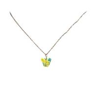 Delicata collana con ciondolo a forma di libellule/farfalla, lunghezza regolabile, gioiello per donne e ragazze, leggera libellule/farfalla collana clavicola, Misura unica, come descritto, come