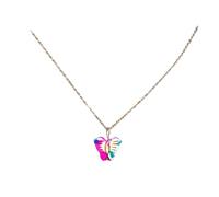 Delicata collana con ciondolo a forma di libellule/farfalla, lunghezza regolabile, gioiello per donne e ragazze, leggera libellule/farfalla collana clavicola, Misura unica, come descritto, come