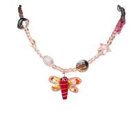 Delicata collana con ciondolo a forma di libellule/farfalla, lunghezza regolabile, gioiello per donne e ragazze, leggera libellule/farfalla collana clavicola, Misura unica, come descritto, come