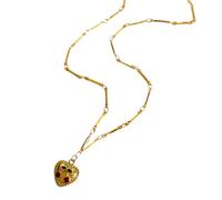 Delicata collana con ciondolo con lunghezza regolabile in acciaio inossidabile leggero per collo e clavicola, per regalare una catena leggera per clavicola, Misura unica, come descritto, come