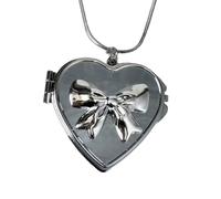 Delicata collana con cuore e fiocco, elegante collana con cuore e fiocco aggiunge un tocco di romanticismo a qualsiasi outfit elegante data