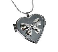 Delicata collana con cuore e fiocco, elegante collana con cuore e fiocco, aggiunge un tocco di romanticismo a qualsiasi outfit e accessori per ragazze