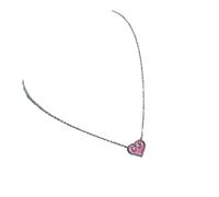 Delicata collana in lega con orecchini che mostrano modelli ispirati al kazako e dettagli brillanti, gioielli culturali unici, etnici kazaki, collana a forma di cuore, One Size, come descritto, come