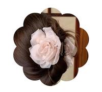 Delicata e sognante clip di camelia, rosa fiore di ciliegio, forma realistica, forma dinamica, temperamento delicato ed elegante, consistenza fine, atmosfera, un accessorio per capelli indispensabile