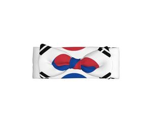 Delicata fascia per capelli con fiocco per neonati e neonati con stampa della bandiera della Corea della Repubblica di Corea, idea regalo per neonati e neonati con luna piena