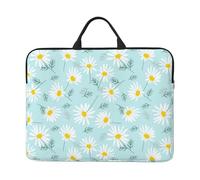 Delicata margherita floreale blu e bianca, Custodia per laptop da 14 pollici, borsa per notebook, custodia per laptop, valigetta con maniglia