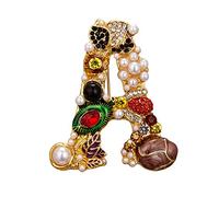 Delicata perla per strass lettere inglesi spilla cristallo risvolto pin abbigliamento acccs per matrimonio Propos braccialetti per le donne, Misura unica, come descritto