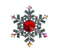 Delicata spilla a fiocco di neve per donne ragazze strass colorato CZ inverno congelato fiore costume di Natale spille clip maglione sciarpe cappello corpetto spille spille moda natale gioielli regali