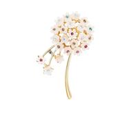 Delicata spilla a forma di dente di leone con strass colorati in resina floreale clip per corpetto vestito vestito cappotto bouquet maglione distintivi spille da bavero gioielli delicati regali per