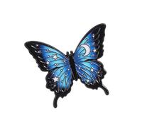 Delicata spilla a forma di farfalla decorata con stella lunata per un look da sogno e romantico, regalo unico, One Size, come descritto