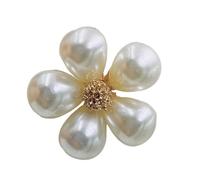Delicata spilla a forma di farfalla e fiore con perle brillanti al centro e alla moda senza data per feste colorate farfalla perle pin, One Size, come descritto