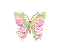 Delicata spilla a forma di farfalla in lega con strass, accessorio alla moda per abiti, cappotti e giacche, accessori di abbigliamento, versatile spilla retrò da donna, Misura unica, come descritto