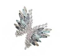 Delicata spilla a forma di farfalla per le donne accessori alla moda di ispirazione vintage zircone cristallo design spilla fascino elegante cristallo farfalla accessori, Misura unica, come descritto