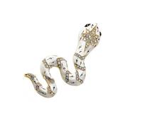 Delicata spilla a forma di serpente con strass, adatta per le donne, aggiunge un tocco a abiti e abiti, in lega alla moda, Misura unica, come descritto