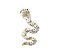Delicata spilla con strass per abito da festa, a forma di serpente, adatta per le donne, aggiunge un tocco a vestiti e abiti, in lega, serpente, Misura unica, come descritto
