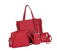 Delicate 4 Da 4 Set Cuoio Per Donne Con Spalla Capacità Casualmente Borsette Borse Borse Organizzative