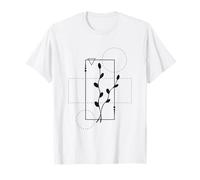 Delicate Botanical Fine Line Art Maglietta