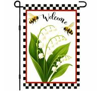 Delicate Lily Of The Valley Bandiera Da Esterno Con Occhielli Bandiera Da Giardino Moda Bandiere Da Giardino Per Sport Festival Patio 30X45cm