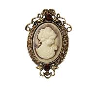 Delicate Maiden Cameo Pin Set di gioielli in oro vintage fatti a mano per camicette, accessori per cappotto, spilla color oro antico, Taglia unica, come descritto