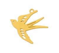 Delicate Openwork Bird Bird Penderant Elegante Gioielli in Metallo Fronta per La Collana Fatta A Mano Accessori per Fai -da -Te