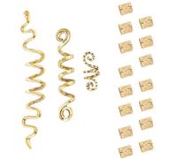 Delicati accessori decorativi etnici - polsini per capelli in metallo fai da te a spirale antiscivolo bobine dreadlock