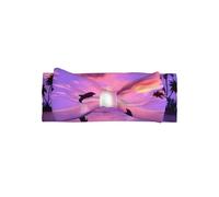 Delicati delfini al tramonto (1) Fascia per capelli con fiocco per neonati e neonati con luna piena, idea regalo
